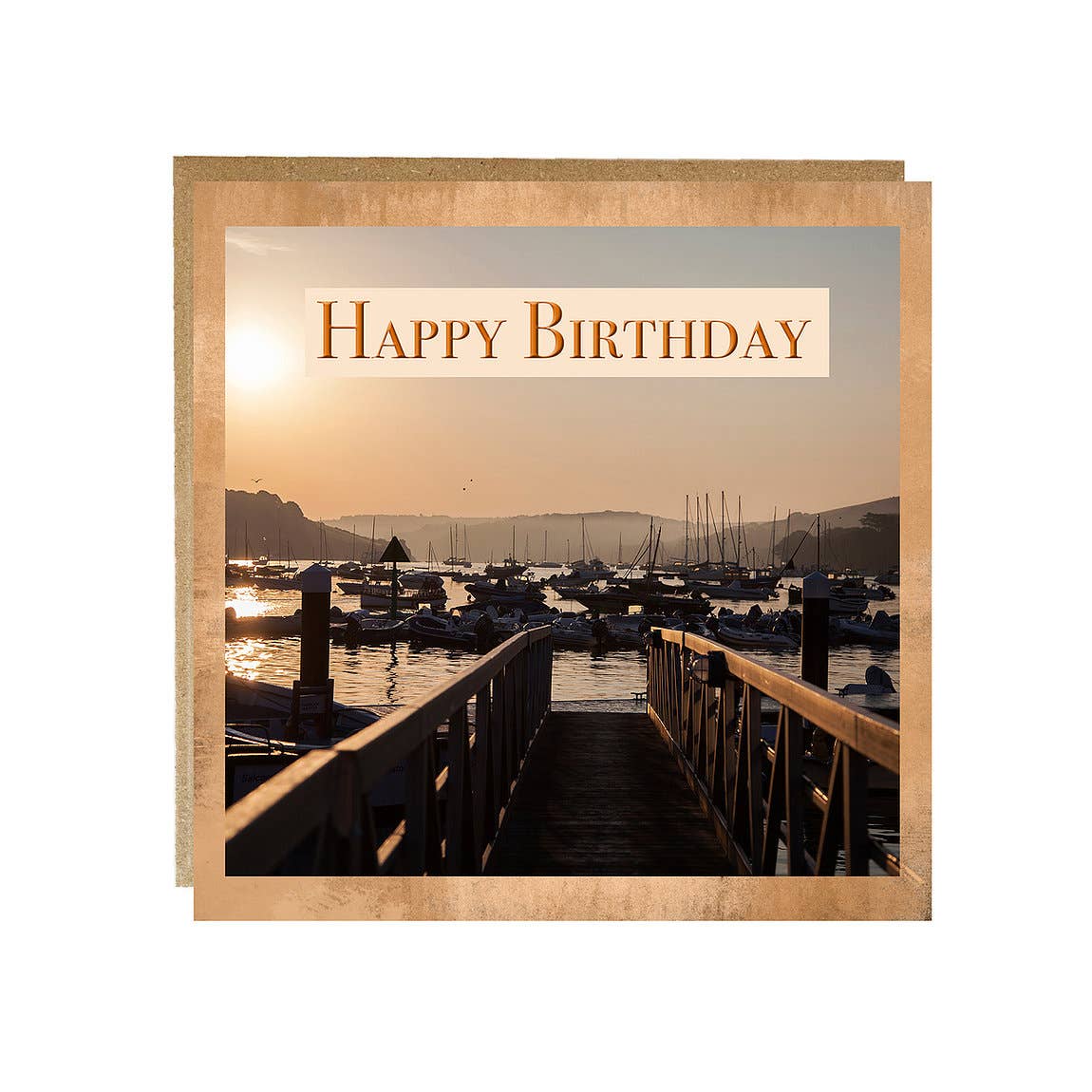 Happy Birthday greeting card with salcombe harbour photograph Salcombe card birthday card salcombe birthday card mens birthday card